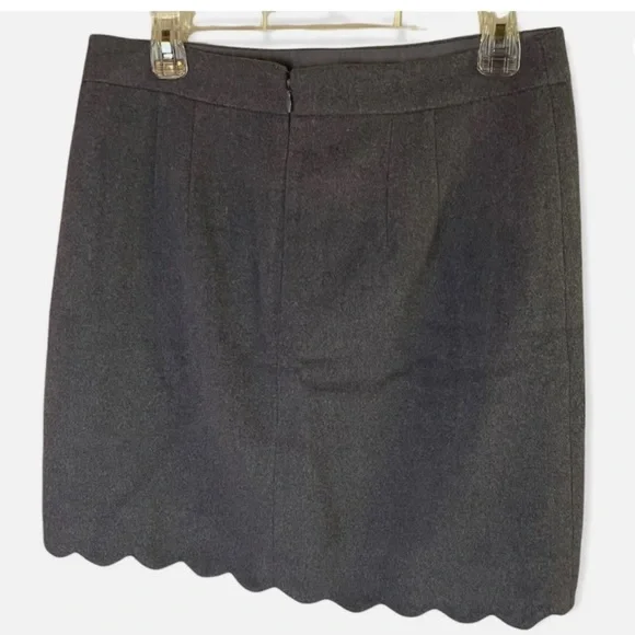 Loft short grey wool shirt back zipper - Picture 2 of 4